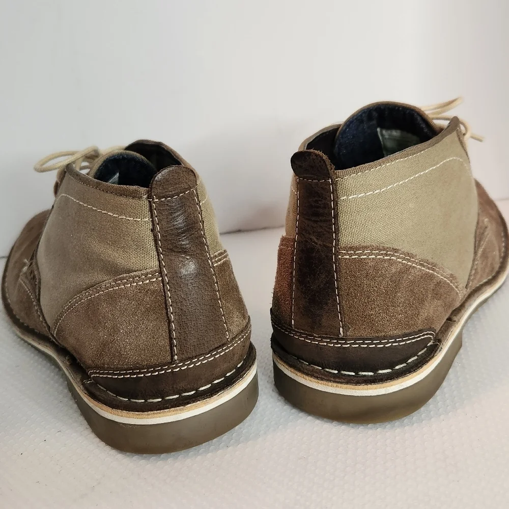 Steve Madden Hanson Desert Boot 9.5 nubuck suede &‎ canvas low boots